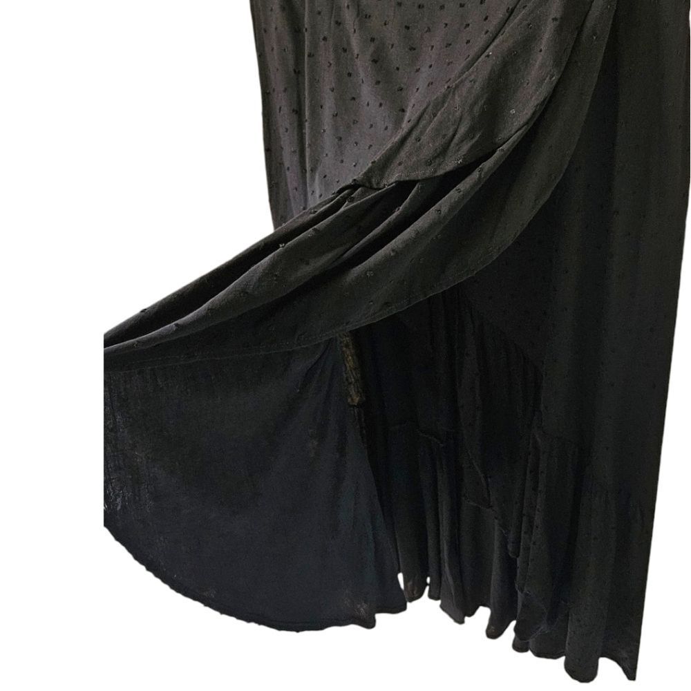 TORRID MAXI SWISS DOT Ruffle Hi-Lo Skirt Deep Black Plus Size 2 - Picture 6 of 16